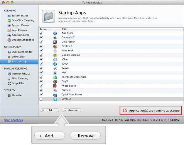 How to remove apps from startup